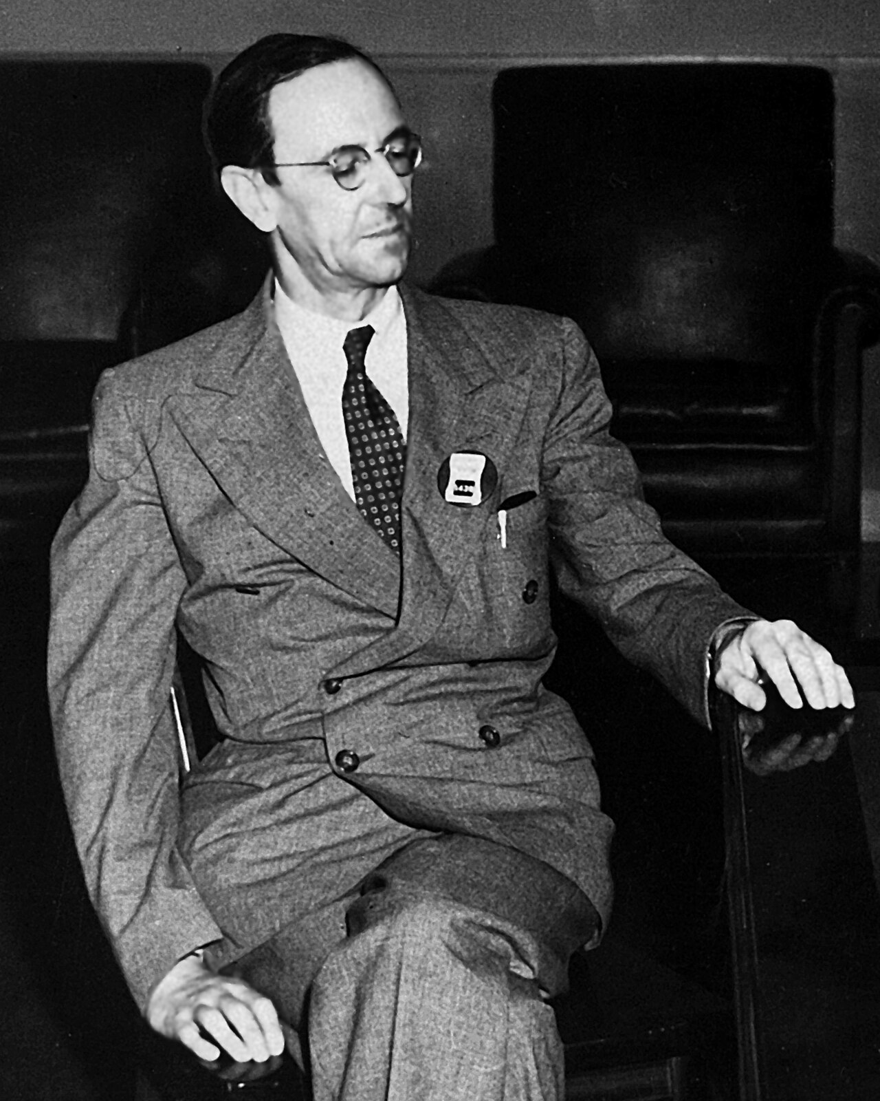 Portrait of physicist James Chadwick.