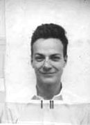 Portrait of physicist Richard Feynman.